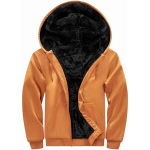 ❤️ Hoodies for Men Full Zip Up Fleece Warm Jackets Thick Coats Sweatershirts